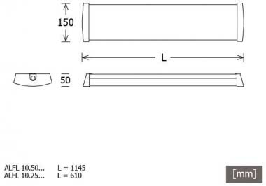 LTS Anbauleuchte    ALFL 10.2540.1 WEISS 