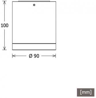 LTS Aufbaudownlight Button Mini weiss 