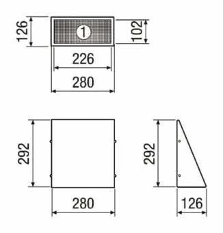 Maico Wandstutzen Außenluft    KW-AL 20W 