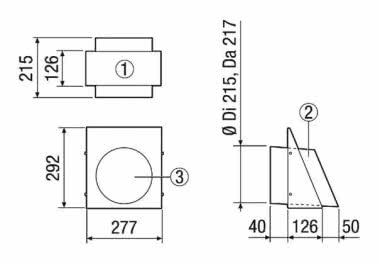Maico Wandstutzen Fortluft     KW-FL 20E 
