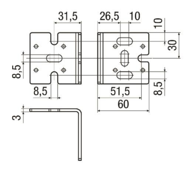 Maico Befestigungswinkel Uni  WS-BWU 160 