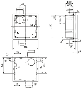 Maico UPgehäuse f.ER EC        ER GH-VWR 