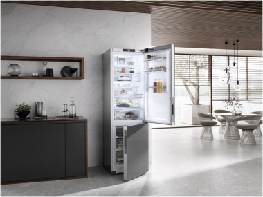 Miele KFN 4898 AD grau Kühlkombi 