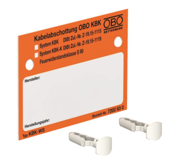 Wandschild für KBK-Kissenschott-System 