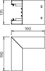OBO GEK-KA70135 Ausseneck 70x135mm PVC 