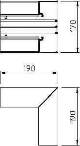 OBO GEK-KI70170 Inneneck 70x170mm PVC 
