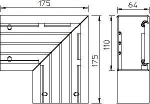 OBO GEK-KF70110 Flachwinkel 70x110mm PVC 