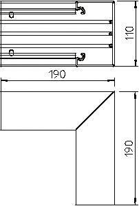 OBO GEK-KI70110 Inneneck 70x110mm PVC 