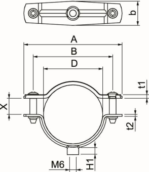 OBO ASG 732 44 FT Abstandschelle 