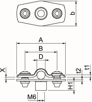 OBO ASG 732 6 G Abstandschelle 