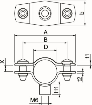 OBO ASG 732 17 G Abstandschelle 