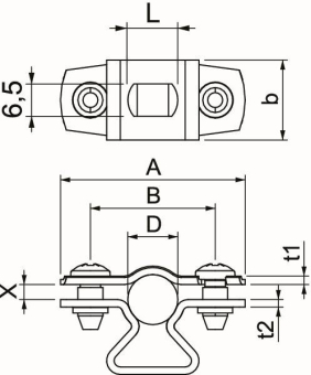 OBO ASL 733 10 FT Abstandschelle 