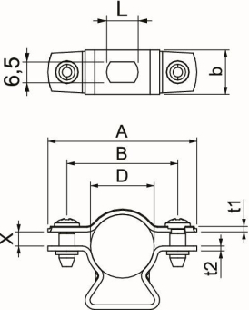 OBO ASL 733 20 FT Abstandschelle 