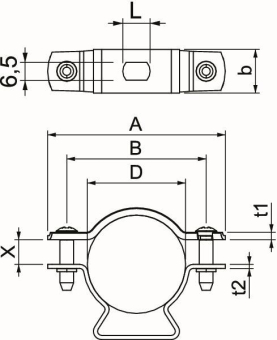 OBO ASL 733 36 FT Abstandschelle 