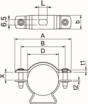 OBO ASL 733 36 G Abstandschelle 