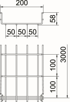 OBO GRM 55 200 4.8 G Gitterrinne GRM 