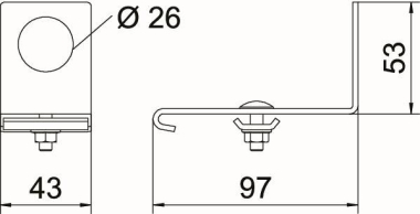 OBO SH KAB 25 FS Seitenhalter 