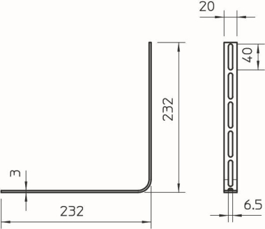 OBO OSG 20X3 FT Schlitzband gebogen 20x3 
