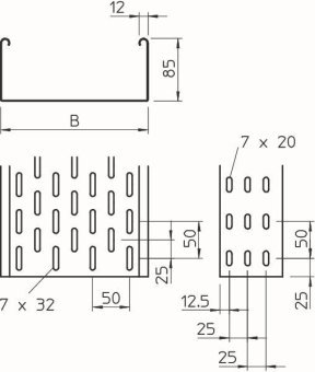 OBO MKS 820 FS Kabelrinne MKS gelocht m. 
