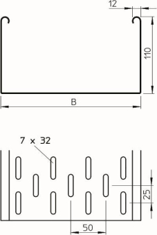 OBO MKS 130 FT Kabelrinne MKS gelocht 
