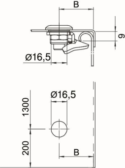 OBO DRL H S FT Drehriegel f.Deckel Ø20mm 