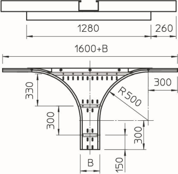 OBO WRAA 130 FS Anbau-Abzweigstück 