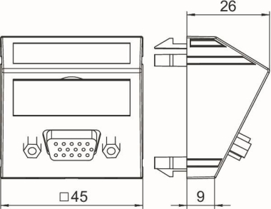 OBO MTS-VGA S RW1 Multimediaträger VGA 