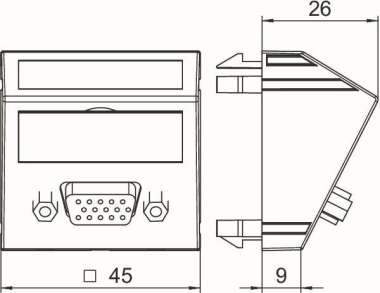 OBO MTS-VGA F RW1 Multimediaträger VGA m 