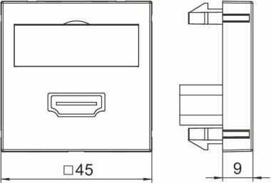 OBO MTG-HD S RW1 Multimediaträger HDMI 