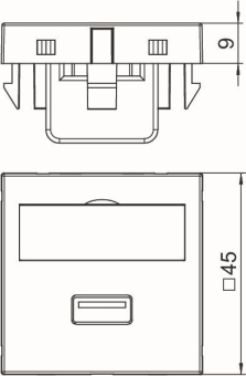 OBO MTG-U3A S RW1 Multimediaträger USB 3 