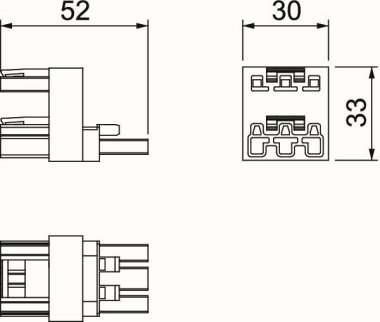 OBO VB2-WIN 3P Verteilerblock 3-polig 