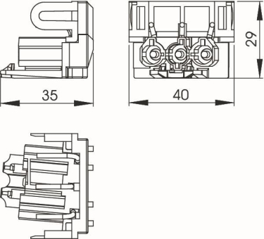 OBO STA-SKS SU1 W Steckerteil-Adapter 