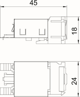OBO ASM-C5 GS Anschlussmodul CAT 5 