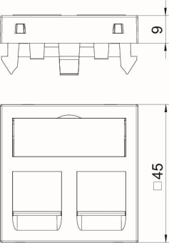 OBO DTG-2B RW1 Datentechnikträger f.2 