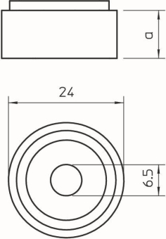 OBO AH1 Abstandhalter H 12mm PVC grau 