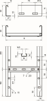 OBO LG 640 VS 3 FS Kabelleiter gelocht m 