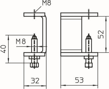 OBO KLL 52 FT Klemmstück f.Kabelleiter 
