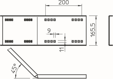 OBO WRWV 160 I FT Winkelverbinder 45° 