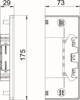 OBO GK-E70170WA Endstück 70x170mm PC/ABS 