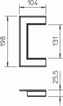 OBO G-KWAO70130RW Wandabschlussblende 