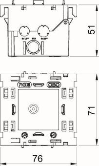 OBO 71GD8-2 Geräteeinbaudose 1f f.Modul 