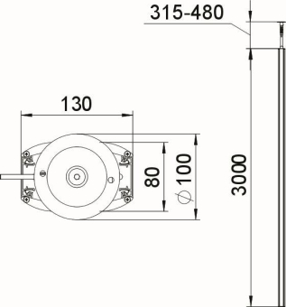 OBO ISSDM45RW Instssäule Boden/Decke 