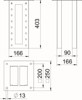 OBO ISS160160DB WA Deckenbefestigung 