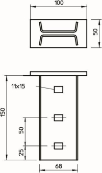 OBO KI 8 AOX FT Kopfplatte f.IS 