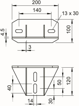 OBO KU 7 NOX FT Kopfplatte f.US 7-Stiel 