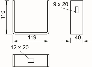 OBO BF 140 10 FT Befestigungsbügel 
