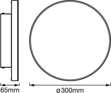 LEDV PLANON  Frameless ROUND 300 19W 