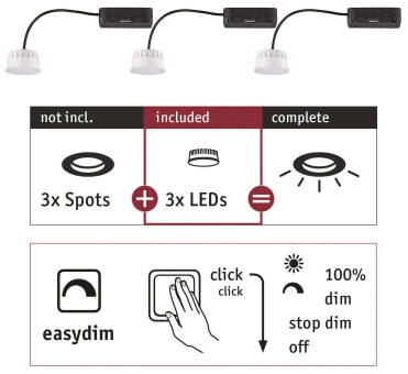 Paulmann EBL Choose 3er Coin Set   92477 