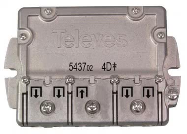 Televes 4-fach Easy F-Verteiler     EFV4 