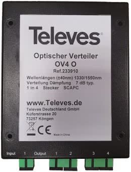 Televes Optischer 4-fach Verteiler  OV4O 